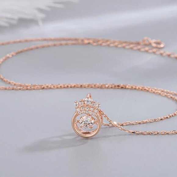 3/$30 NEW - Eternal Love Necklace Set Romantic Rhombus Zircon Pendant NWOT - Picture 1 of 4